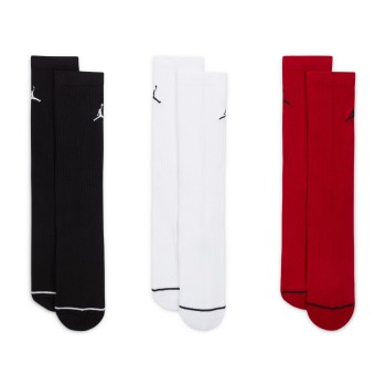 Pack 3 paires de chaussettes Jordan noire blanche rouge
