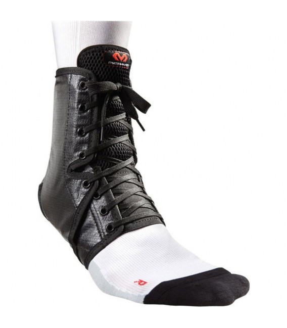 Chevillere à lacets noire avec inserts Mac David 