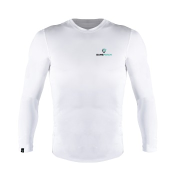 T-Shirt de compression à manches longues GamePatch blanc