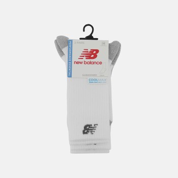 Pack 2 Paires Chaussettes New Balance Coolmax blanches