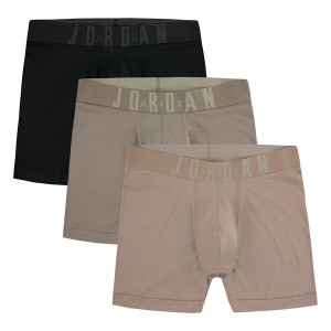 Lot de 3 Boxers Jordan Flight Noir et beige