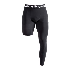 Collant Compression Gamepatch Jambe gauche noir