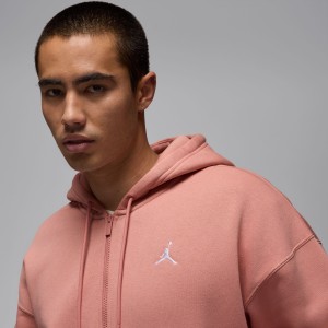 Veste Zippée Jordan Brooklyn Fleece Oversized Rust Pink Veste Zippée Jordan Brooklyn Fleece Oversized Rust Pink