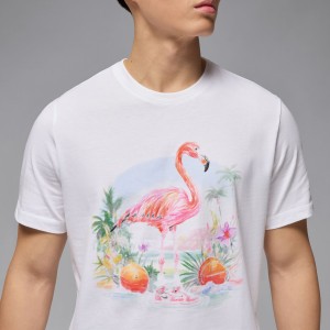 T-Shirt Jordan Essentials Flamingo Blanc T-Shirt Jordan Essentials Flamingo Blanc