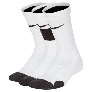 Pack de 3 paires de chaussettes Nike Elite Blanches Enfants Pack de 3 paires de chaussettes Nike Elite Blanches Enfants