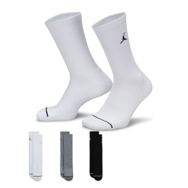 Pack 3 paires de chaussettes Jordan noires grises blanches