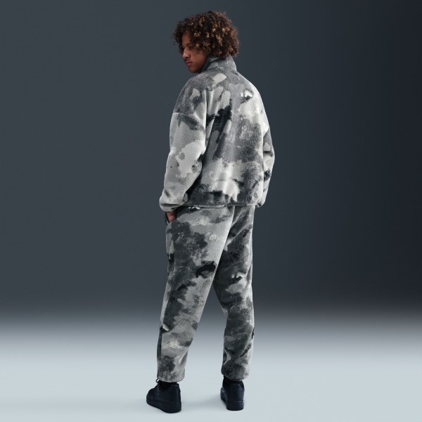 Half Zip Jacket Sherpa Nike Basketball Grise