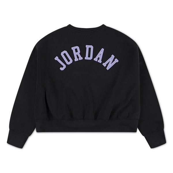 Sweat ras de cou Jordan Blue Jeans and Bling Noir Fille