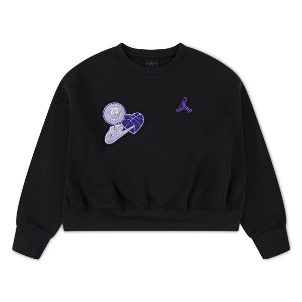 Sweat ras de cou Jordan Blue Jeans and Bling Noir Fille