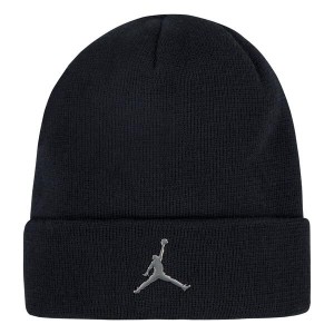 Bonnet Jordan Cuffed Noir Enfant