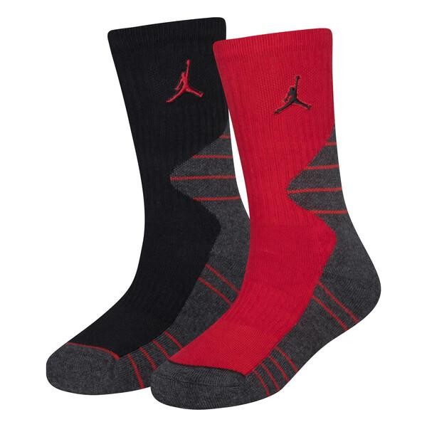 Pack deux paires de chaussettes Jordan Enfant Noire et rouge