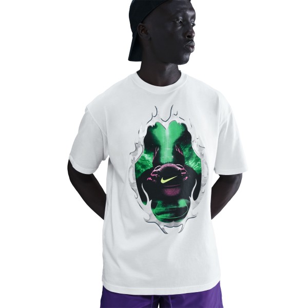 T-Shirt Nike Swoosh Basketball Blanc