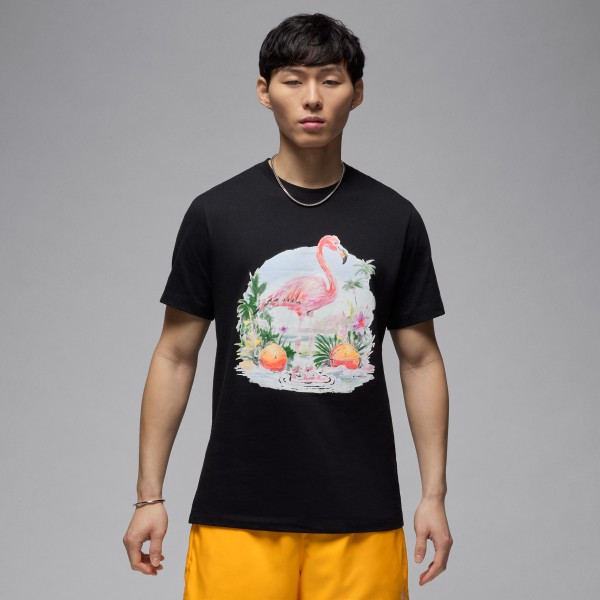 T-Shirt Jordan Flight Flamingo Noir