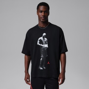 T-shirt Jordan Sport black/infrared 23