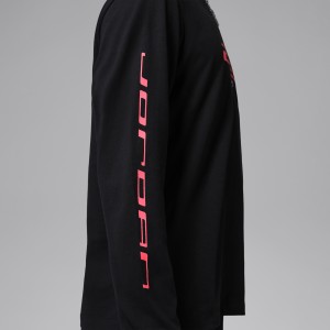 T-Shirt Jordan Manches Longues Black Infrared