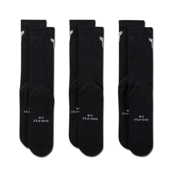 Pack 3 Paires Chaussettes Nike Everyday Elevated "Kobe" Noire