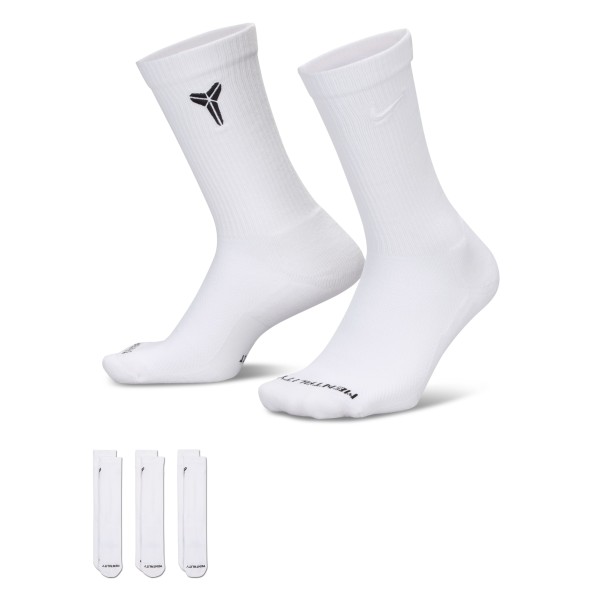 Pack 3 Paires Chaussettes Nike Everyday Elevated "Kobe" Blanc