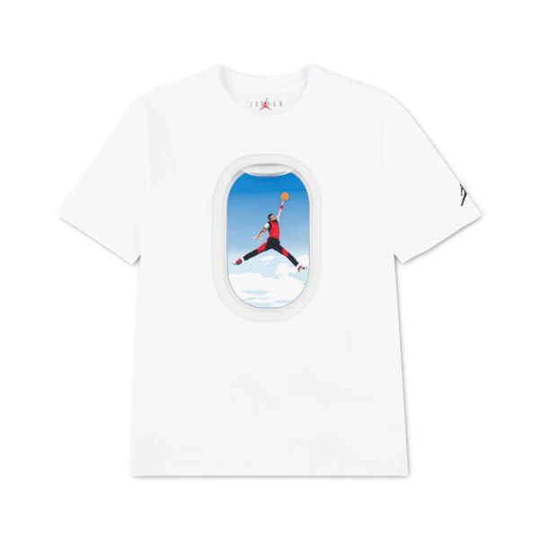T-shirt Jordan Air Plane Window Enfant white