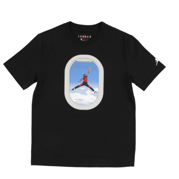 T-shirt Jordan Air Plane Window Enfant white