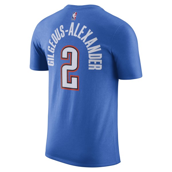 T-Shirt Name and Number Shai Gilgeous Alexander Oklahoma City Thunder Icon Edition