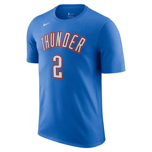 T-Shirt Name and Number Shai Gilgeous Alexander Oklahoma City Thunder Icon Edition