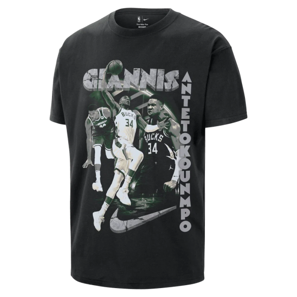T-shirt NBA Giannis Antetokounmpo Milwaukee Bucks Nike Photo Tee black