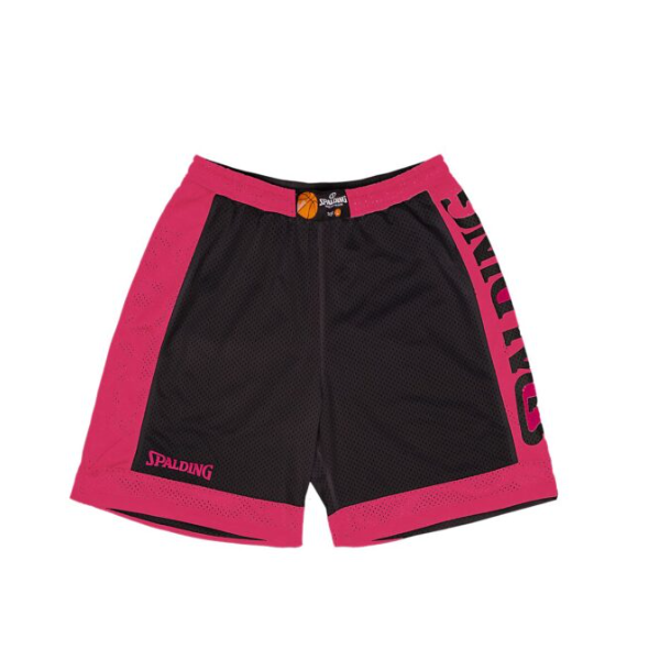 Short Réversible d'entrainement Spalding Gris et Rose