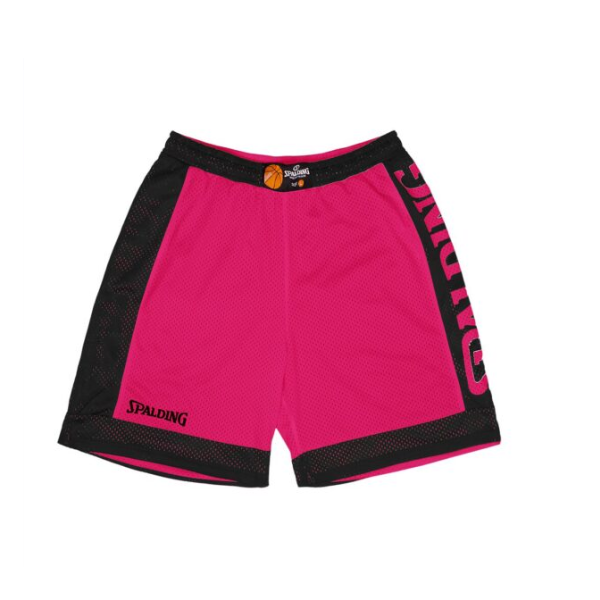 Short Réversible d'entrainement Spalding Gris et Rose