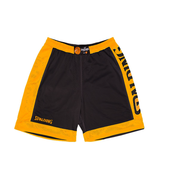 Short Réversible d'entrainement Spalding Orange et noir Enfant