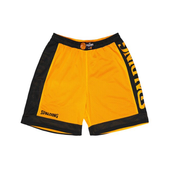 Short Réversible d'entrainement Spalding Orange et noir Enfant