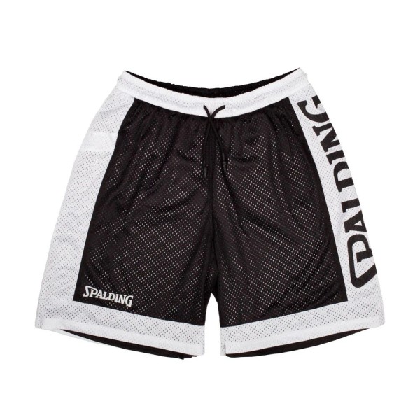 Short Réversible d'entrainement Spalding Noir et Blanc Enfant