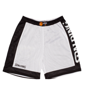 Short Réversible d'entrainement Spalding Noir et Blanc Enfant
