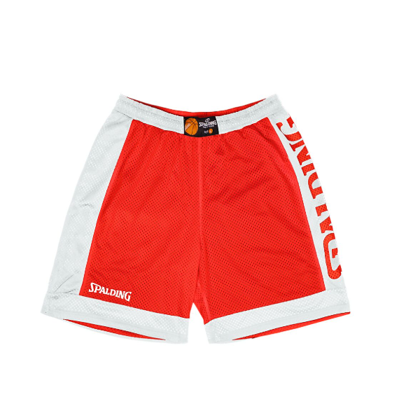 Short Réversible d'entrainement Spalding Rouge et Blanc Enfant