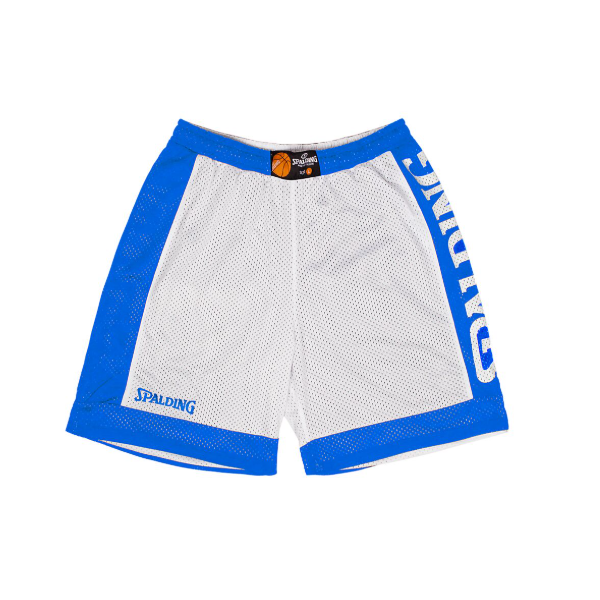 Short Réversible d'entrainement Spalding Bleu et Blanc