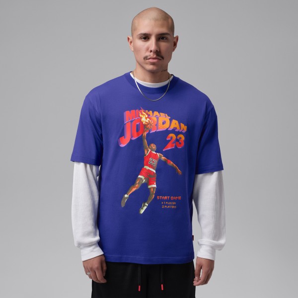 T-Shirt Jordan Retro Gaming Bleu