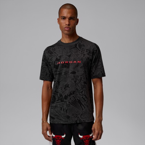 T-Shirt Jordan Logo Graphic noir et gris