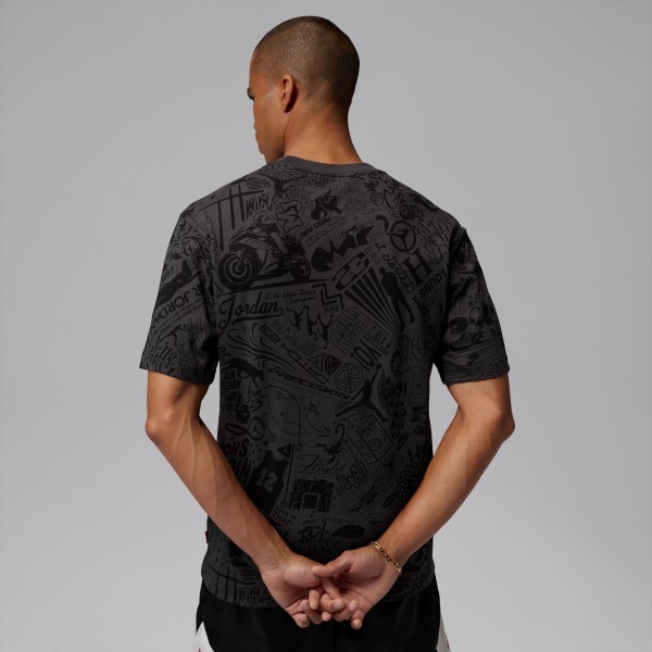 T-Shirt Jordan Logo Graphic noir et gris